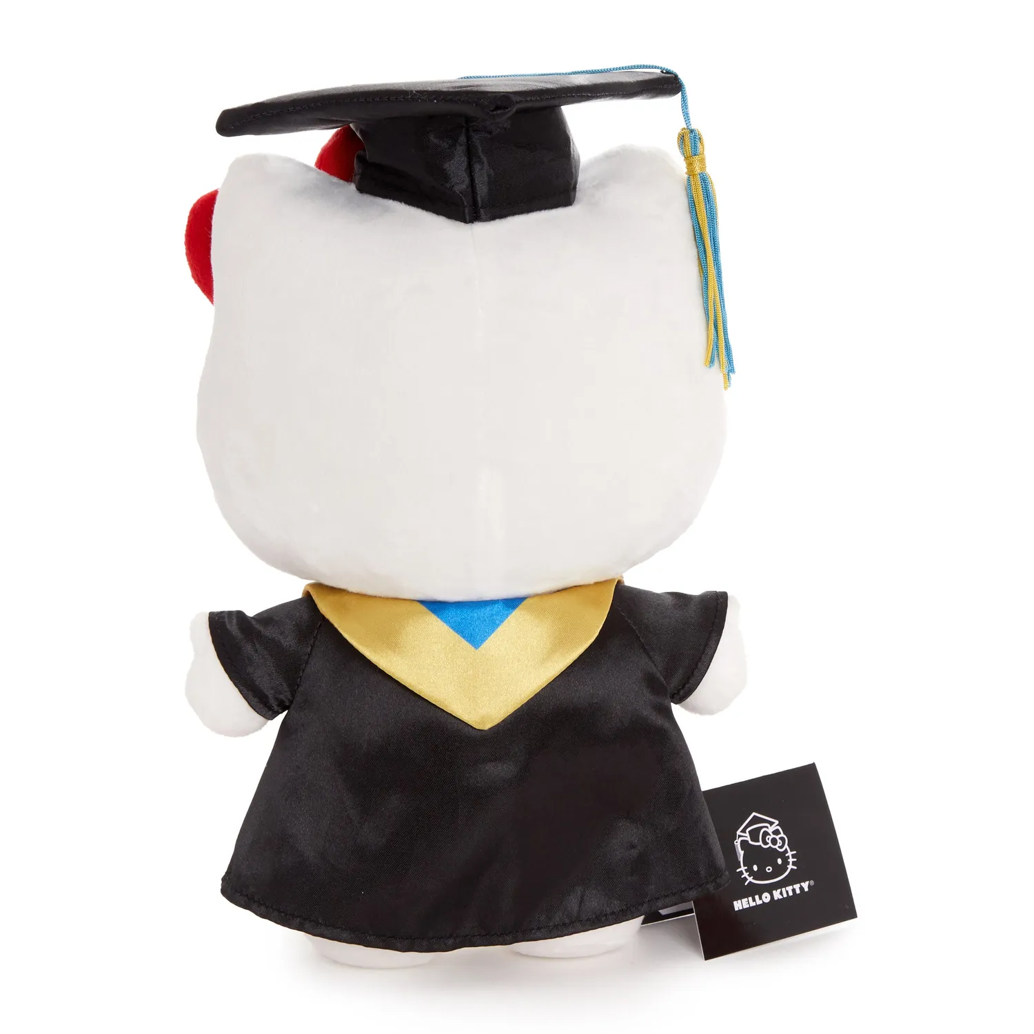 Hello Kitty 9" Cap and Gown Graduation Plush bamse blå