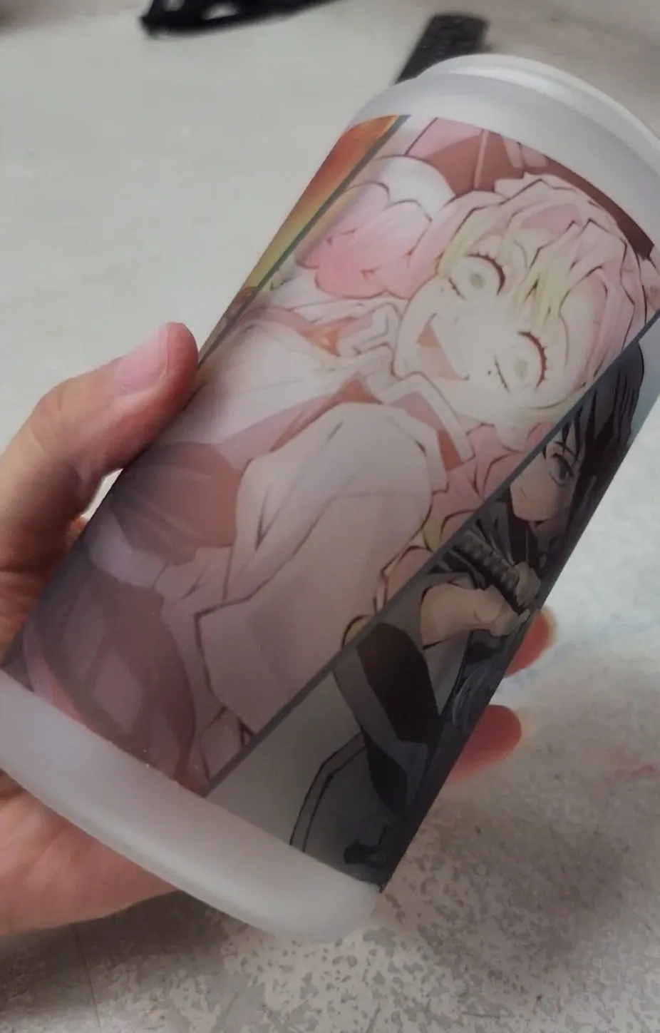 Anitaku Oni Slayer 16 oz tumbler frostet glass