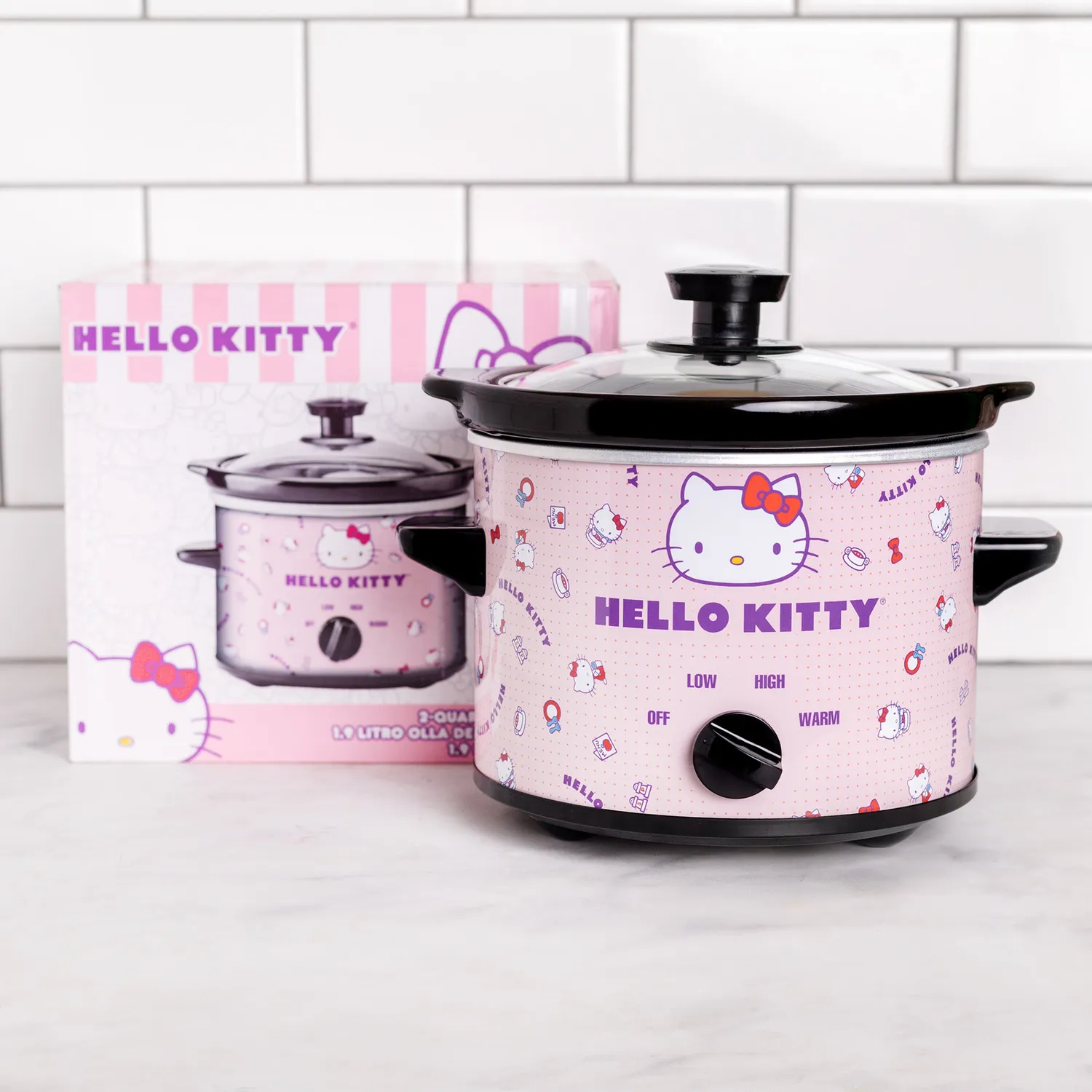 Hello Kitty 2-Quart Slow Cooker saktekoker 2 quart avtakbar steingodsgryte