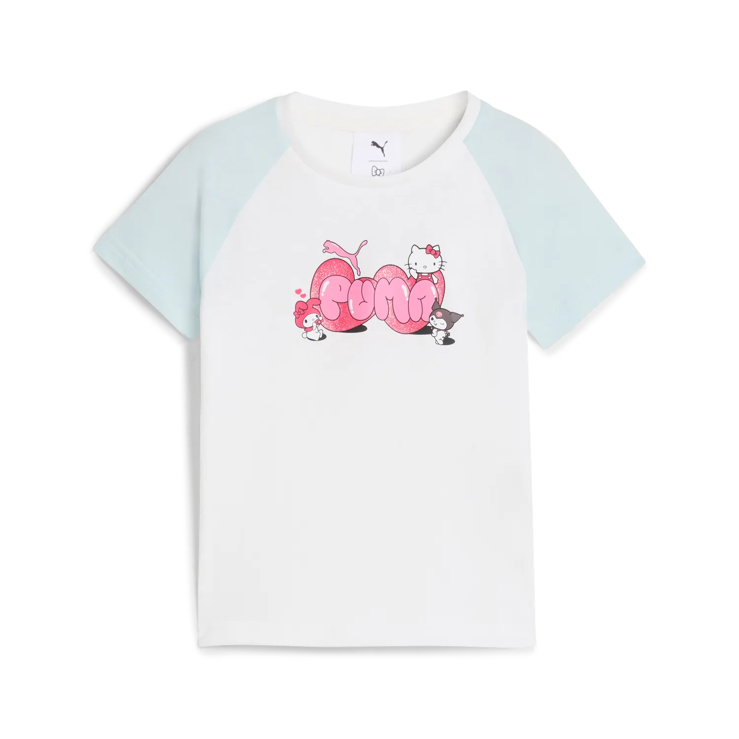 Hello Kitty x PUMA Kids Slim Graphic Tee hvit T-skjorte barn
