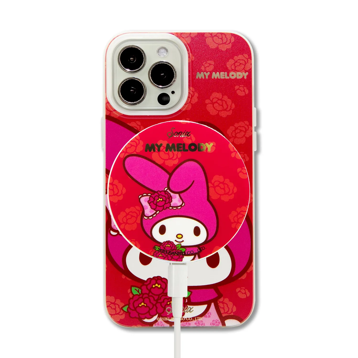 Hello Kitty My Melody x Sonix Pretty Peony iPhone-deksel rød MagSafe