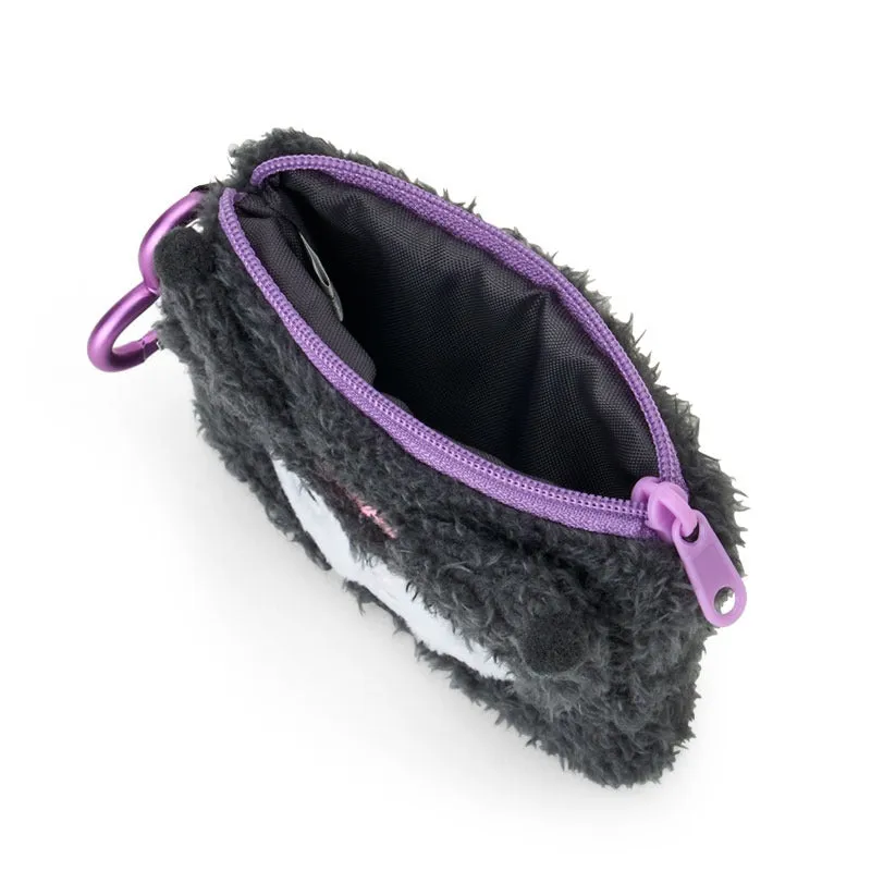 Kuromi Fuzzy Mini Zipper Pouch liten pung med karabinkrok