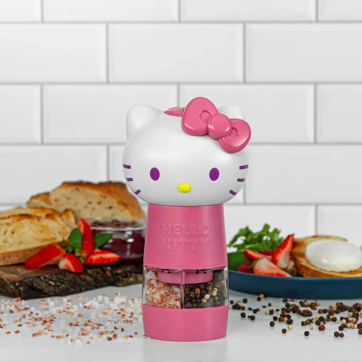 Hello Kitty One-Touch Salt & Pepper Grinder elektrisk salt- og pepperkvern
