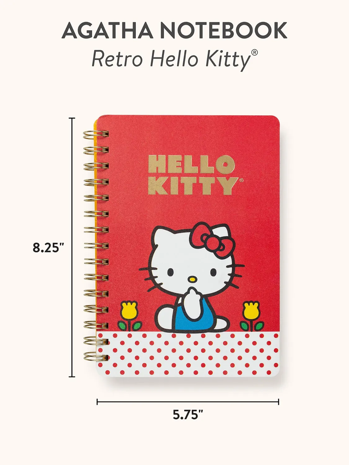 Hello Kitty x Studio Oh! Retro Red Agatha Notebook – notatbok