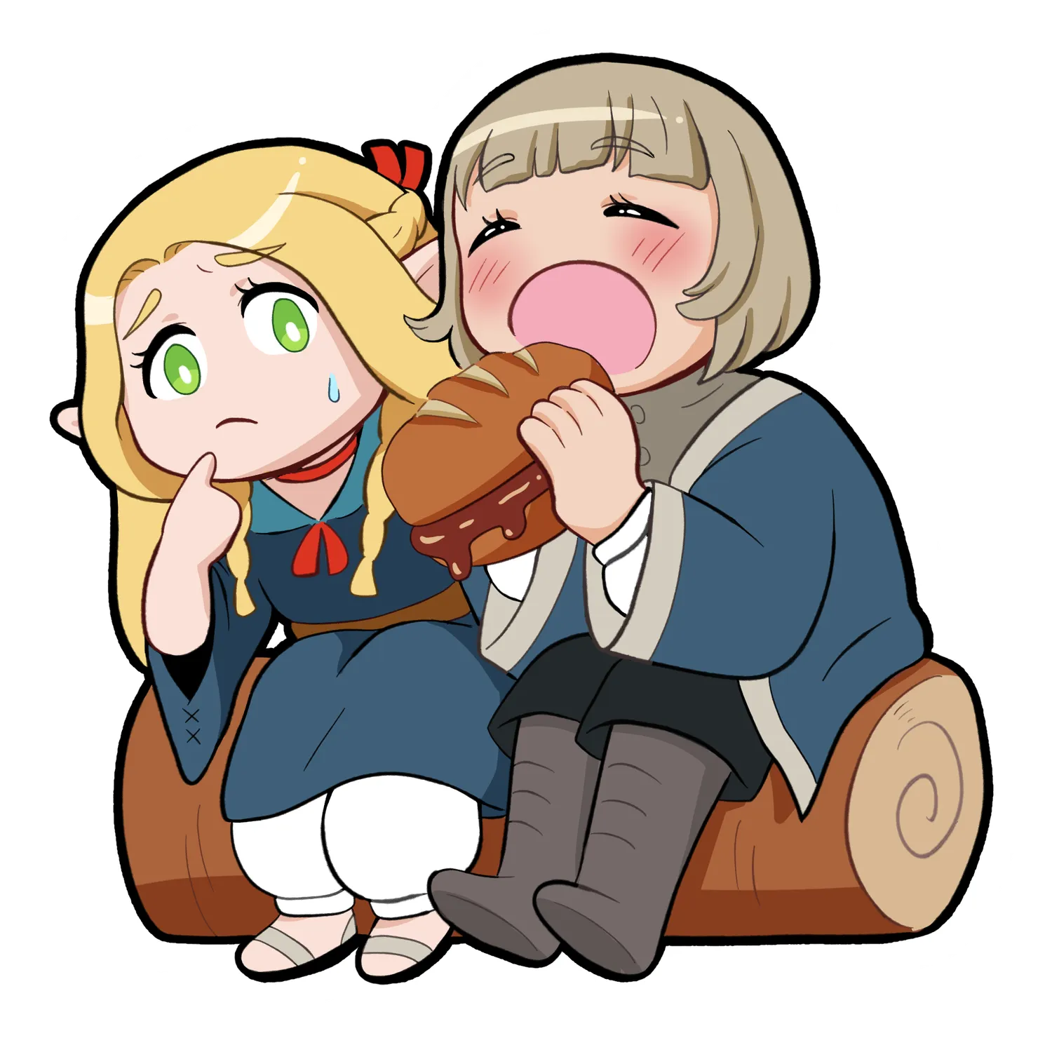 Kururu4ever Delicious in Dungeon klistremerker Laios & Senshi