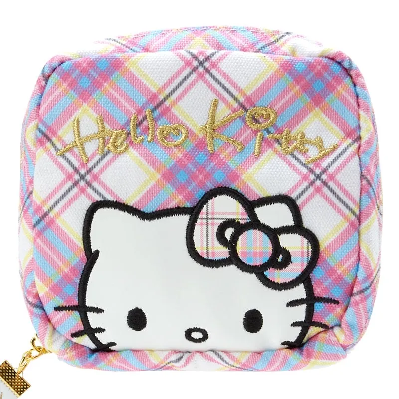 Hello Kitty Dress Tartan Mini Zipper Pouch-sminkepung