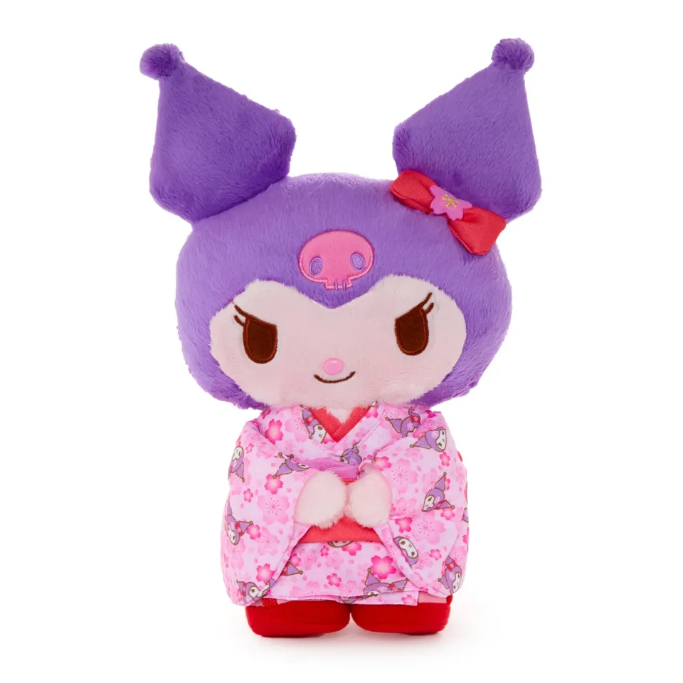 Kuromi 10” Pink Standing Plush Spring Kimono Series stående plysj