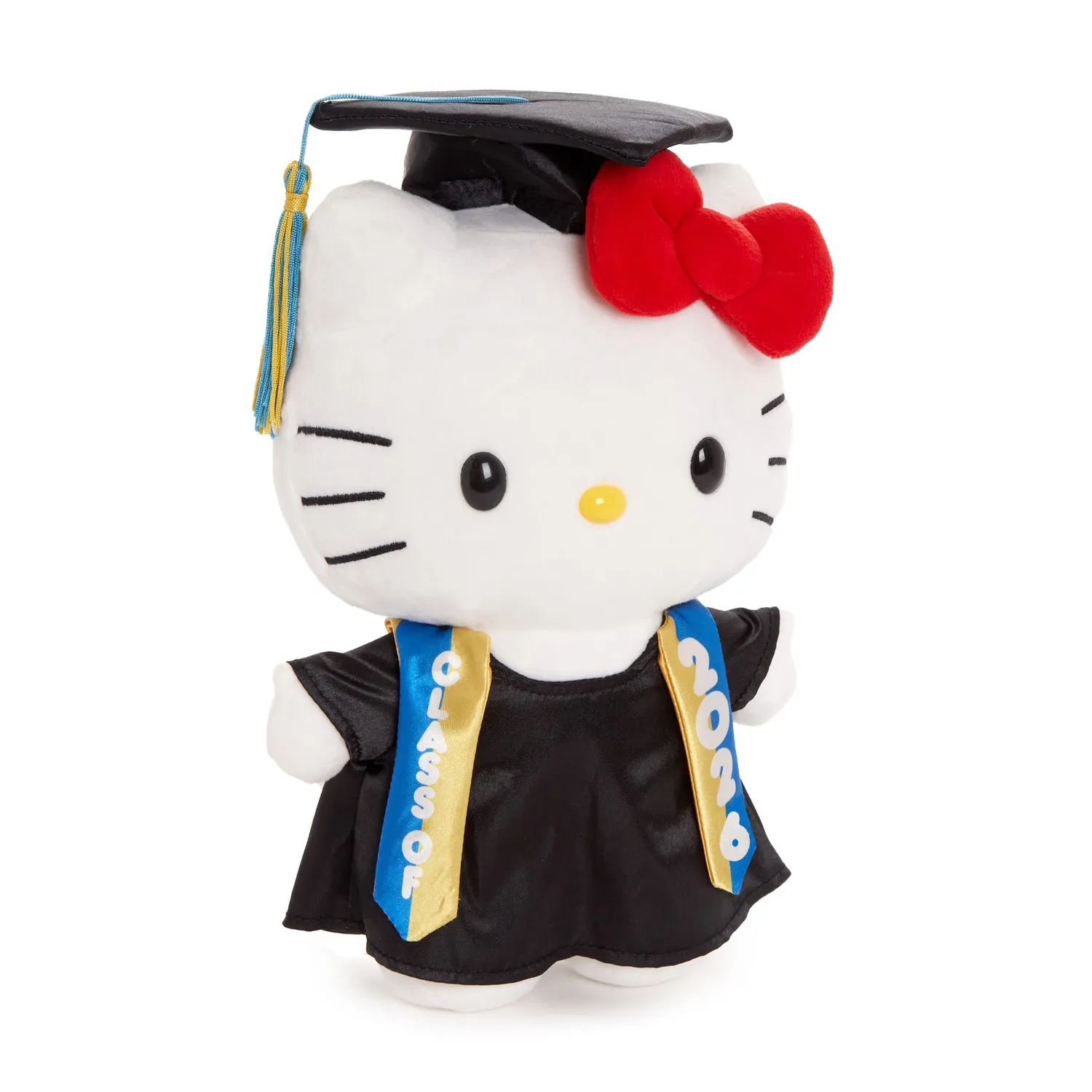 Hello Kitty 9" Cap and Gown Graduation Plush bamse blå