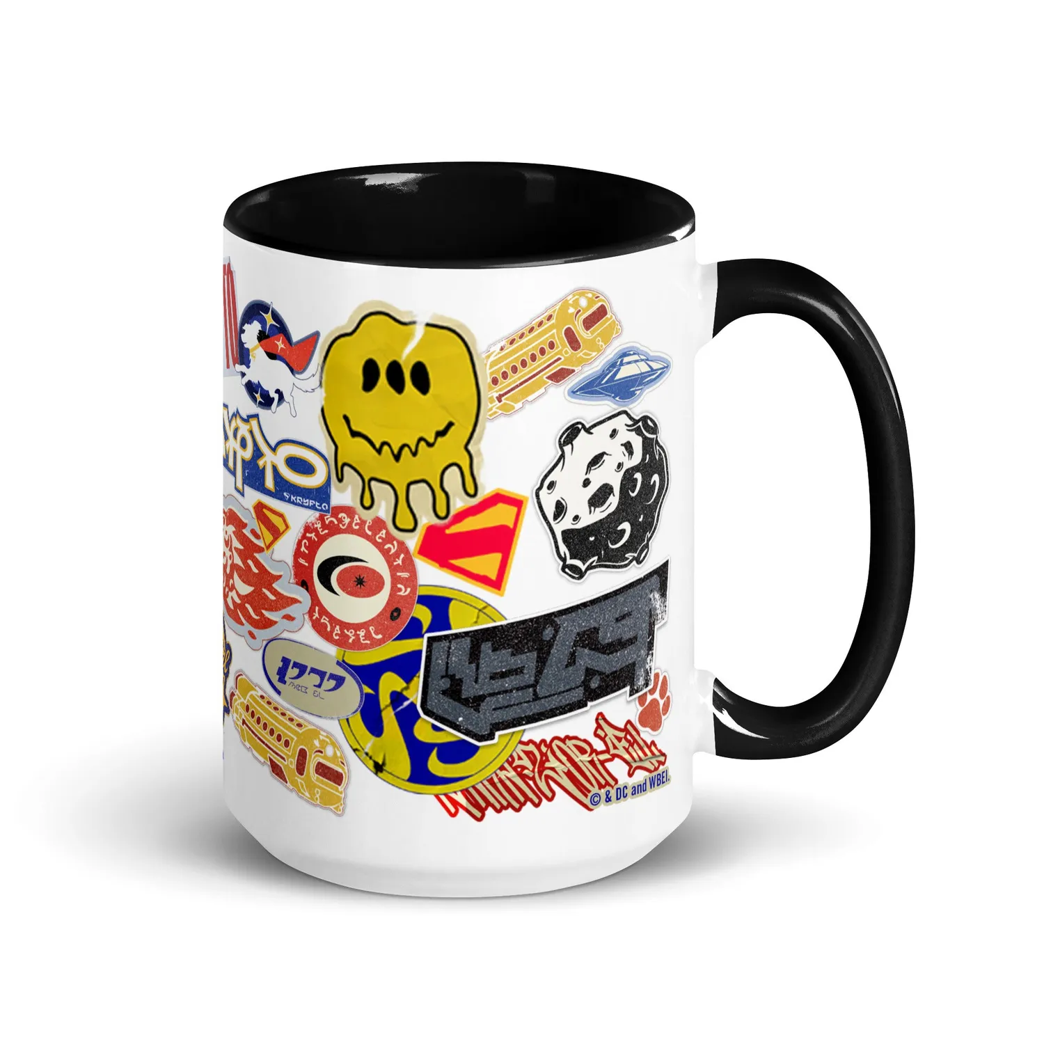 Batman Supergirl (2026 Movie) Sticker Bomb-krus 11 oz keramikk