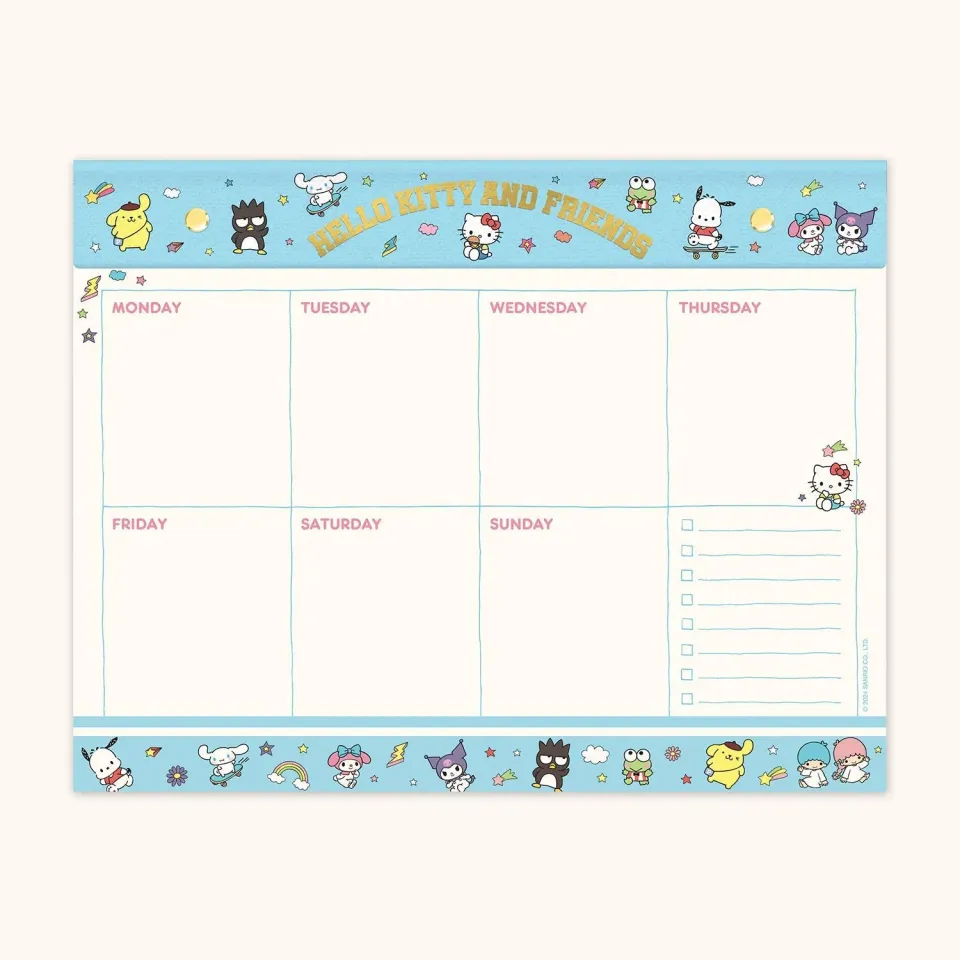 Hello Kitty and Friends College Letters ukesplanlegger blå 60 ark
