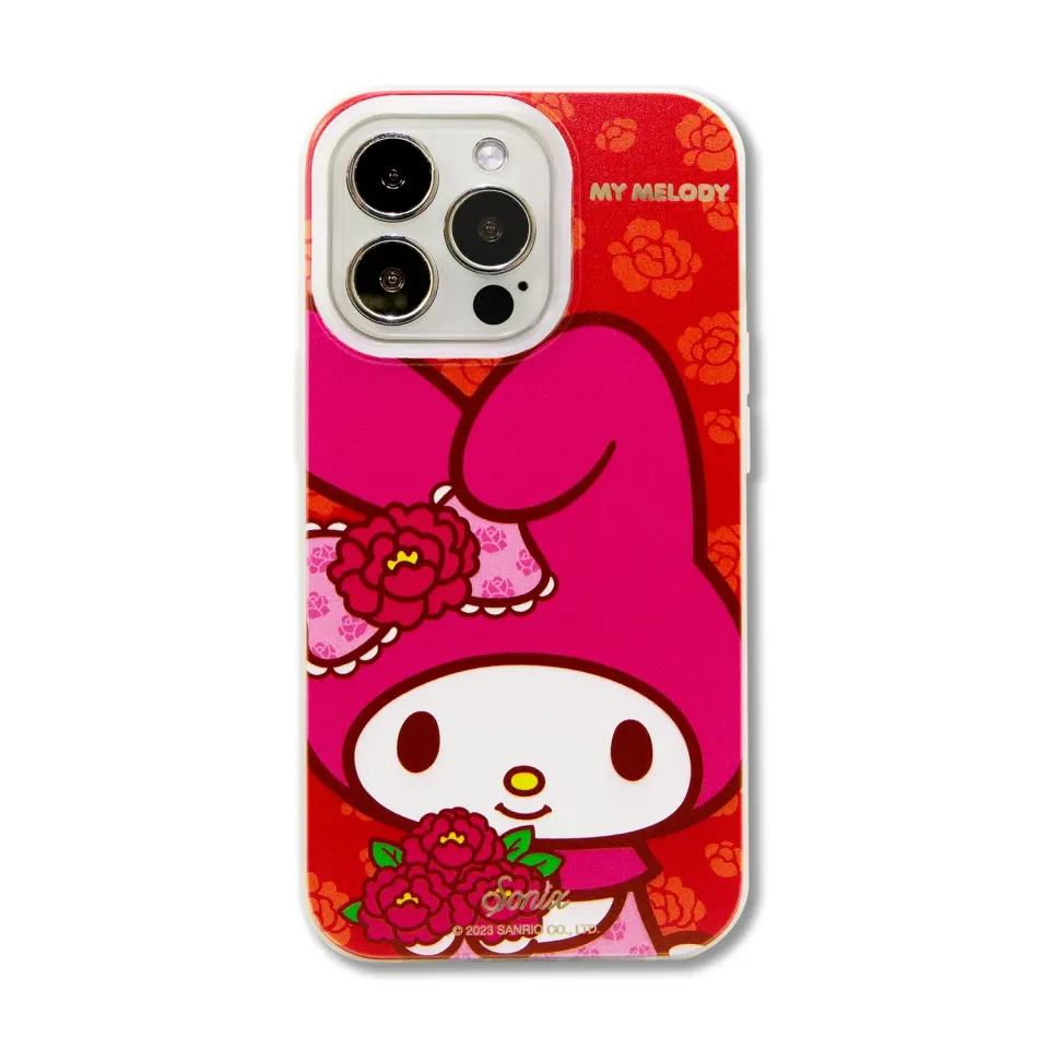 Hello Kitty My Melody x Sonix Pretty Peony iPhone-deksel rød MagSafe