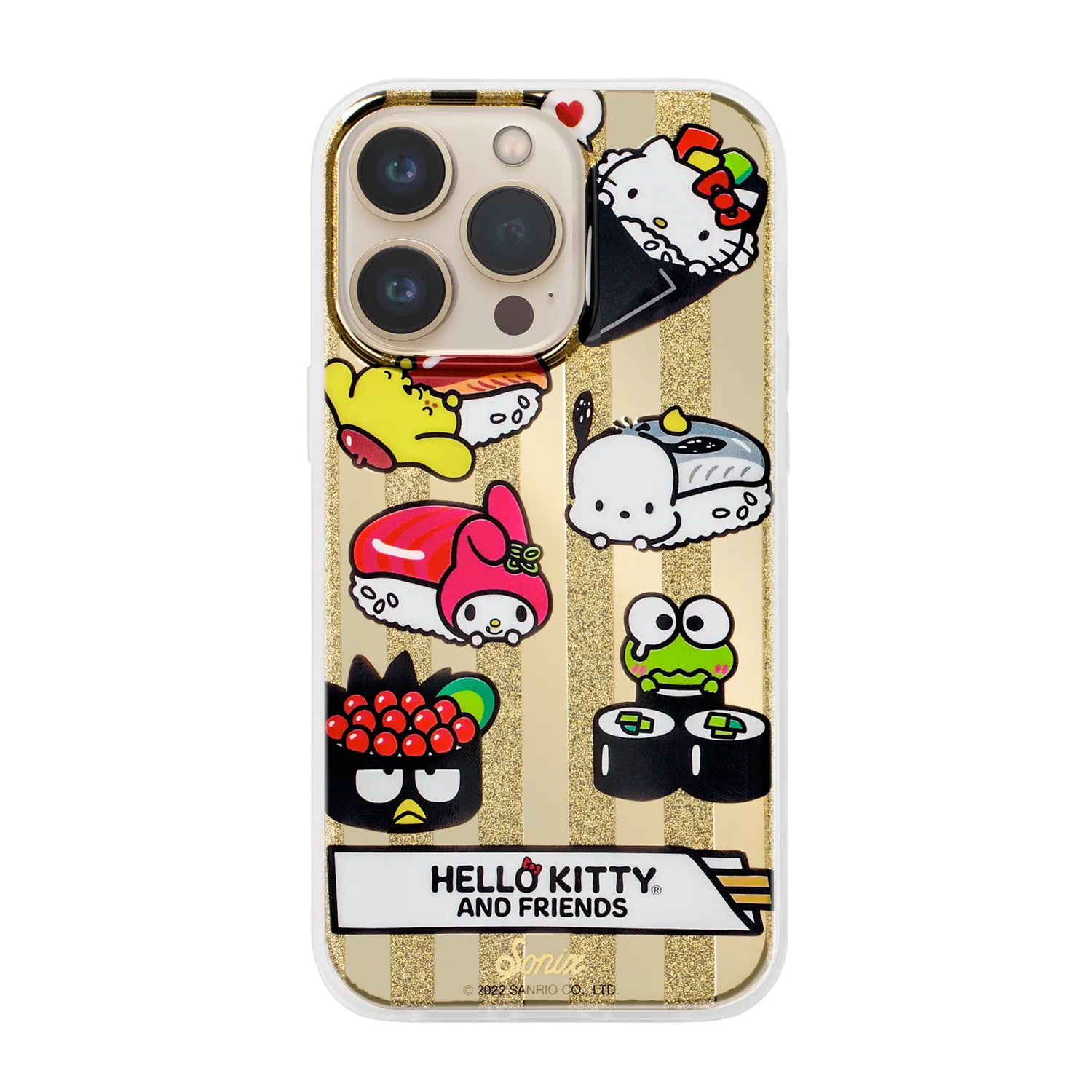 Hello Kitty and Friends x Sonix Sushi iPhone-deksel gull 14/13
