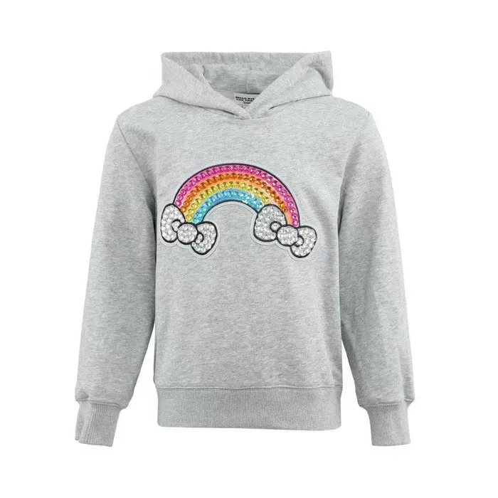 Hello Kitty x Lola + The Boys Kids Rainbow Hoodie grå hettegenser