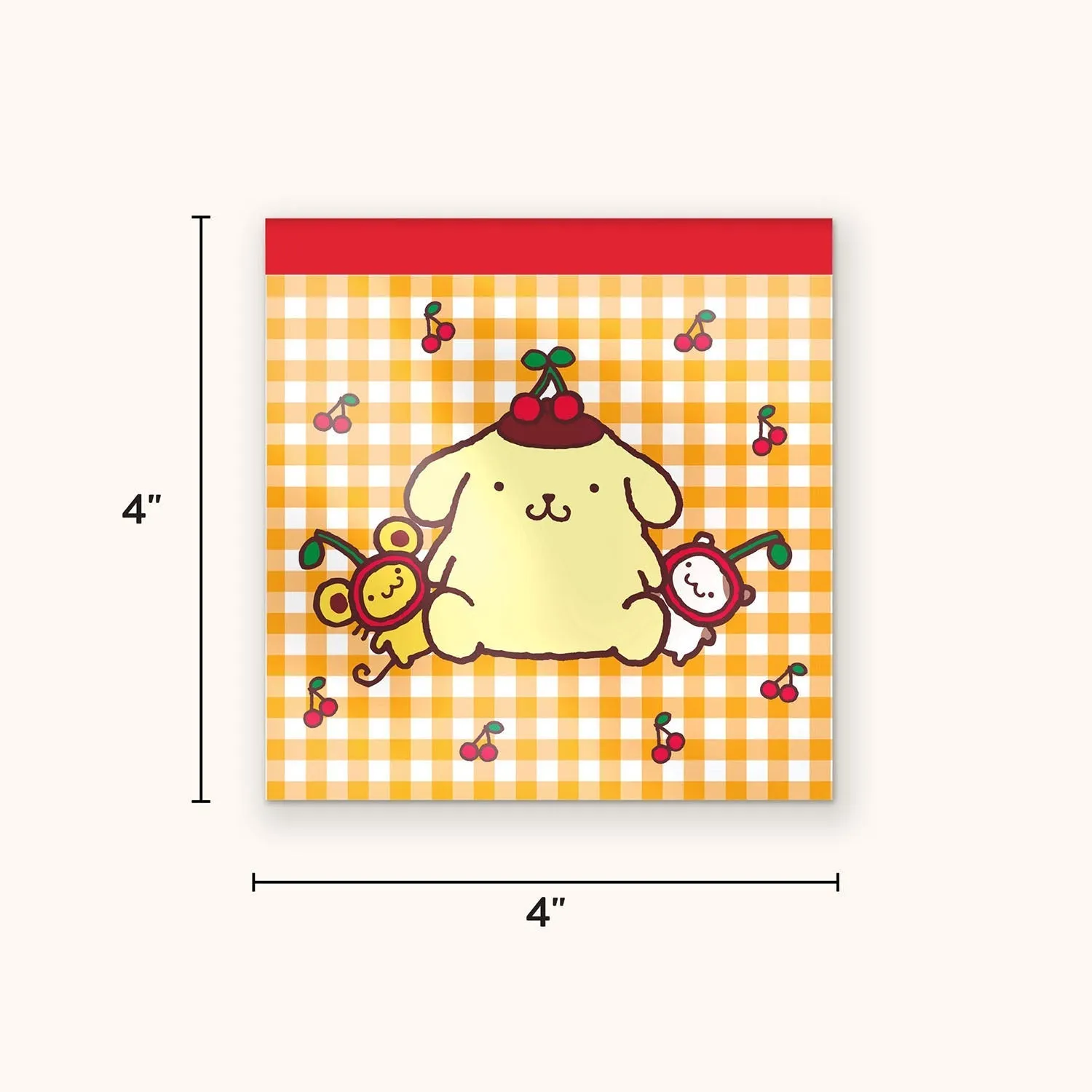 Hello Kitty Pompompurin x Studio Oh! Cherries Mini Notepad notatblokk