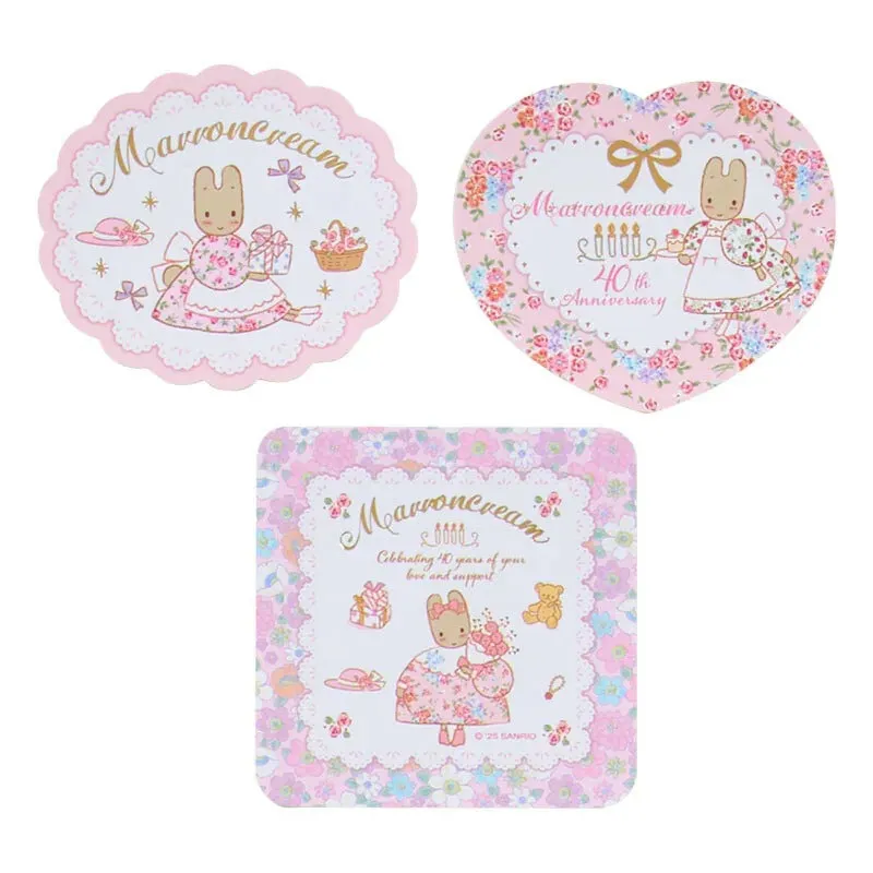 Hello Kitty Fashion Show 40th Anniversary Marroncream klistremerker 16 stk
