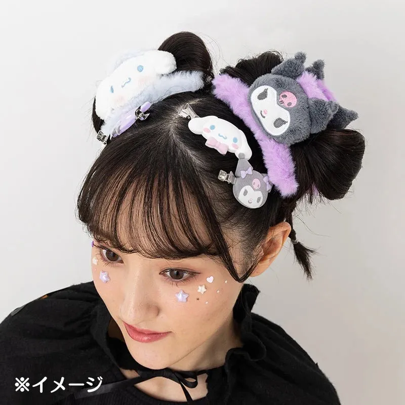 Sanrio Besties Kuromi hårklyper – sett med 2, flokket