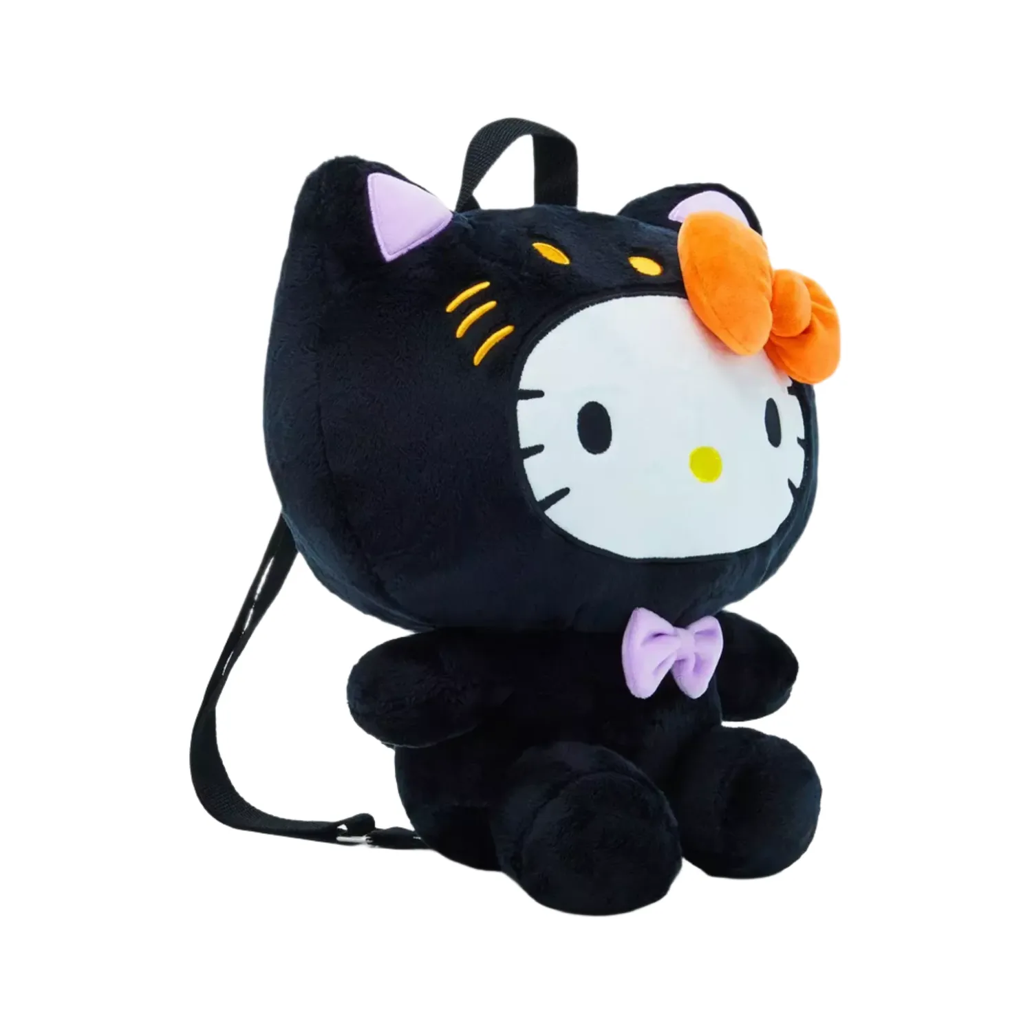 Hello Kitty Halloween svart katt plysjryggsekk justerbare stropper