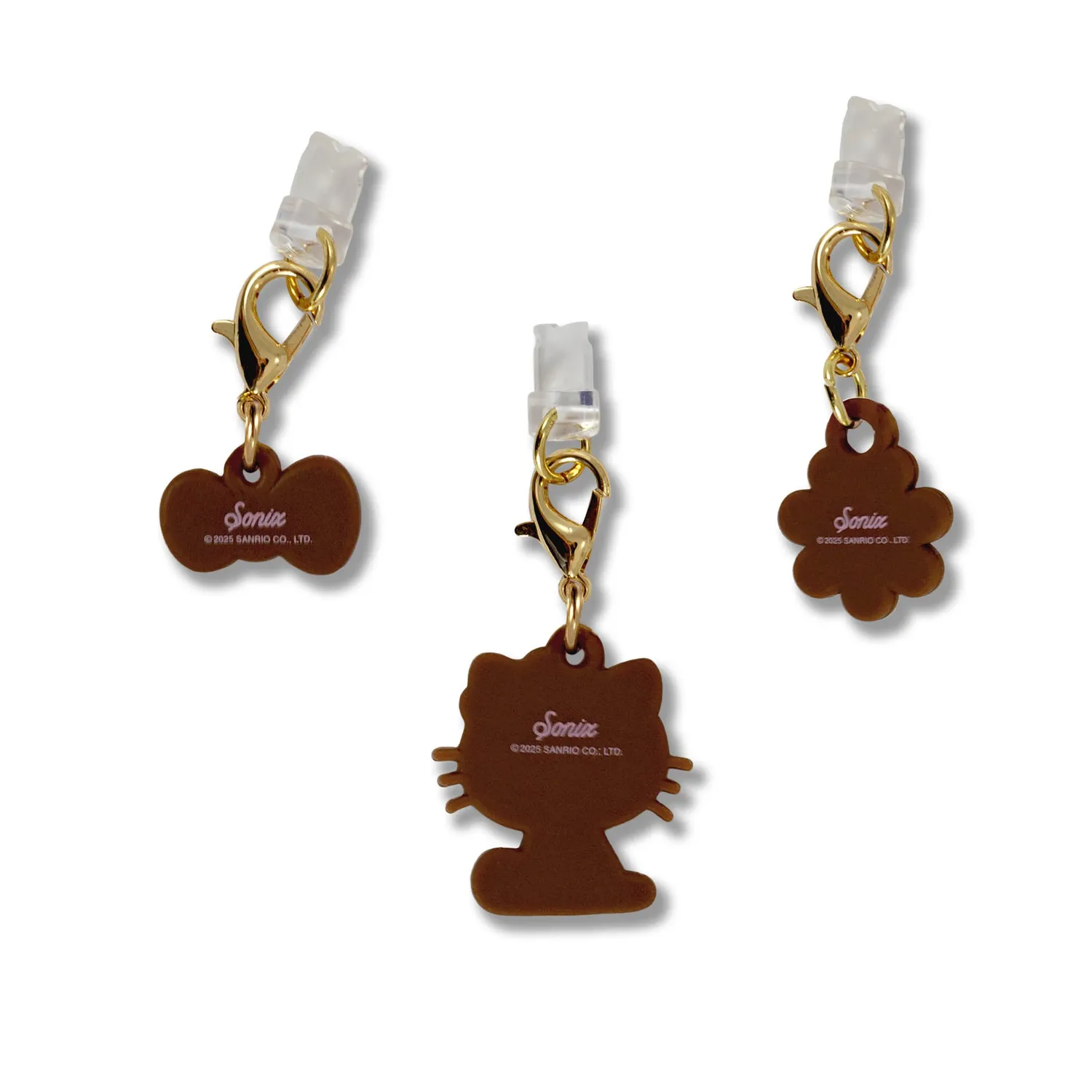 Hello Kitty x Sonix Pink Bows Charging Port 3-Pc Charms ladeportpynt 3-pakning