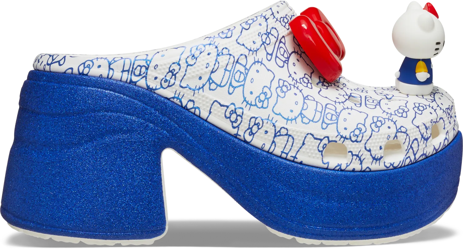 Hello Kitty x Crocs Adult Siren Heeled Clog tresko hvit M2W4 høy hæl