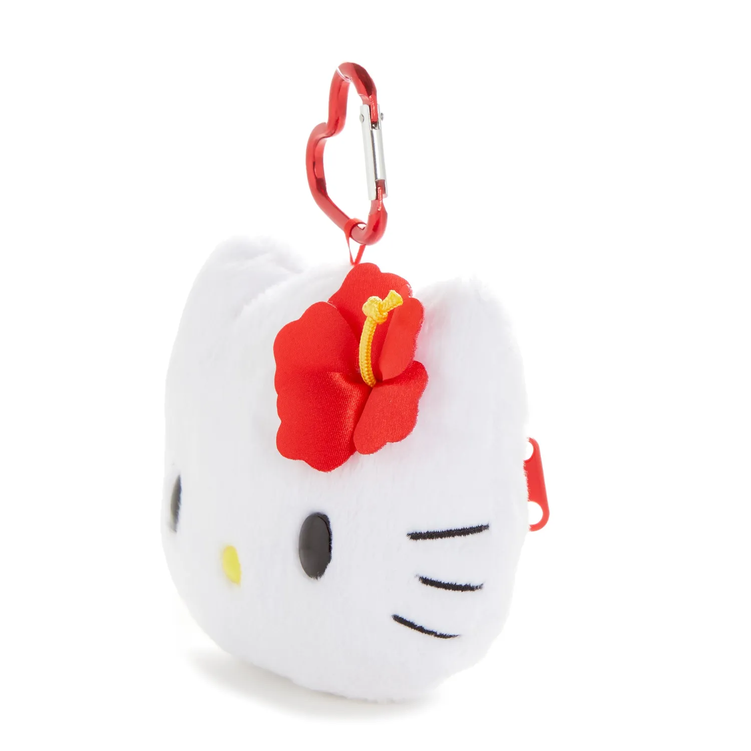 Hello Kitty Island Hibiscus Series White Plush Mini Face Pouch