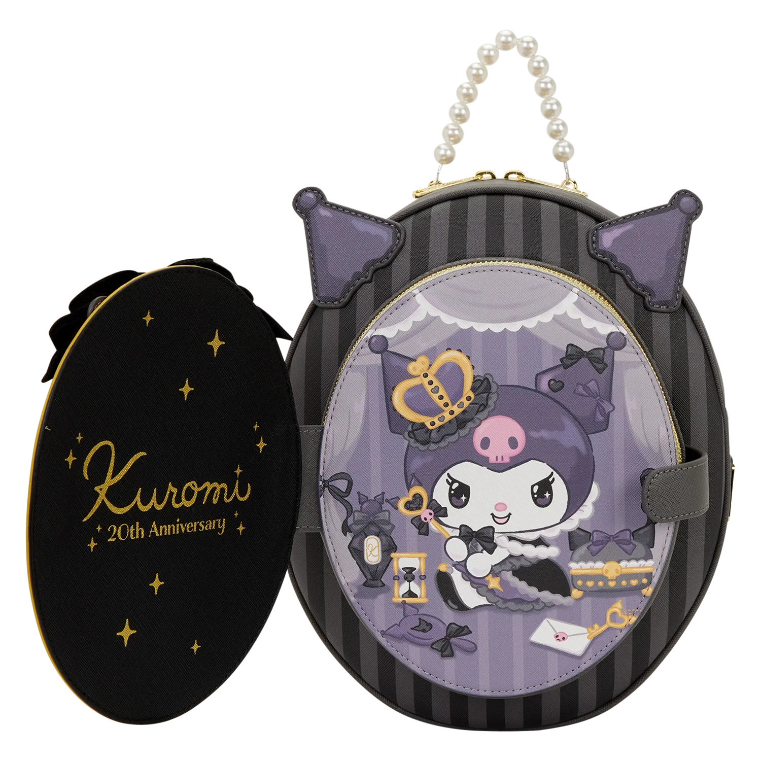 Hello Kitty Loungefly Kuromi 20th Anniversary Mini Backpack ryggsekk