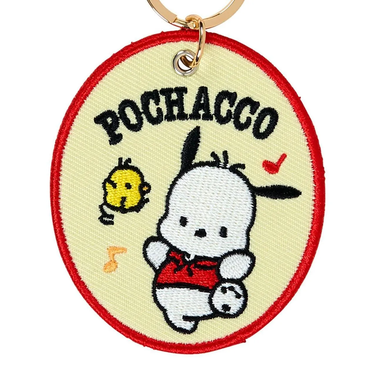 Hello Kitty Sanrio Character Award Series Pochacco Mascot Badge Keychain nøkkelring brodert