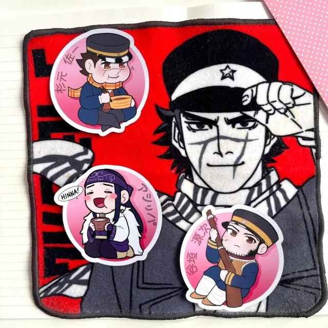 Kururu4ever Golden Kamuy-klistremerker Sugimoto 7 cm vanntette