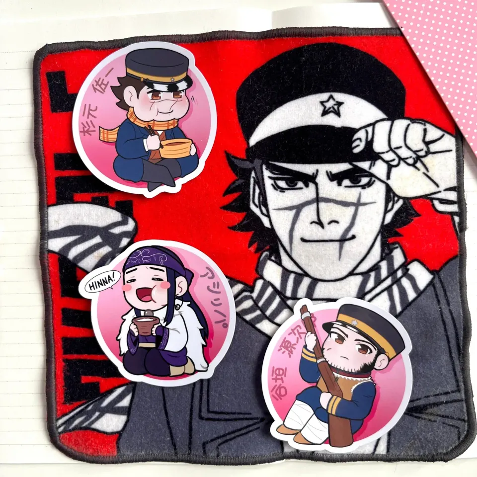 Kururu4ever Golden Kamuy-klistremerker Sugimoto 7 cm vanntette