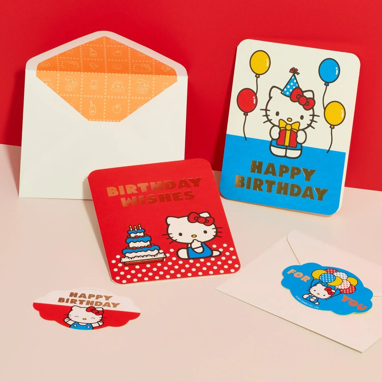 Hello Kitty x Studio Oh! Retro Red Birthday Wishes bursdagskort