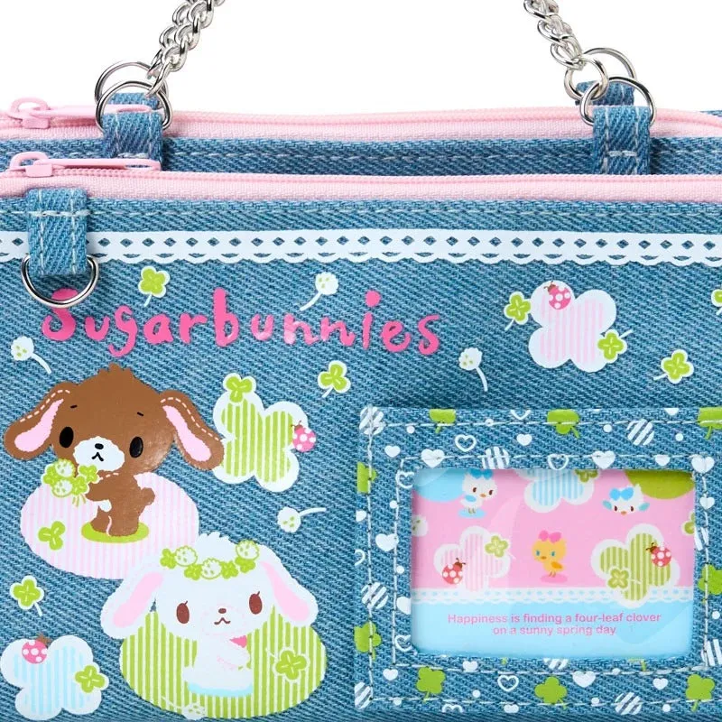 Hello Kitty Heisei Heart Series Sugarbunnies Mini Zipper Denim Pouch
