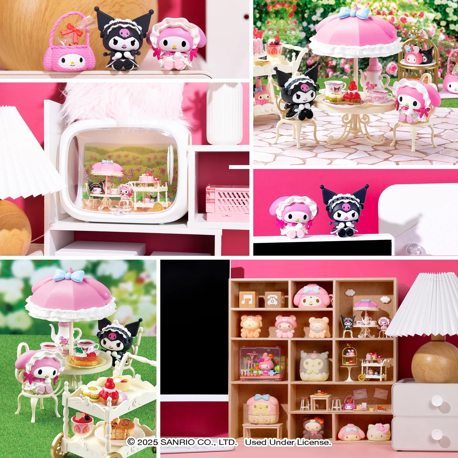 Hello Kitty Re-Ment My Melody & Kuromi Sweet Tea Party Blind Box Figure Set minifigurer