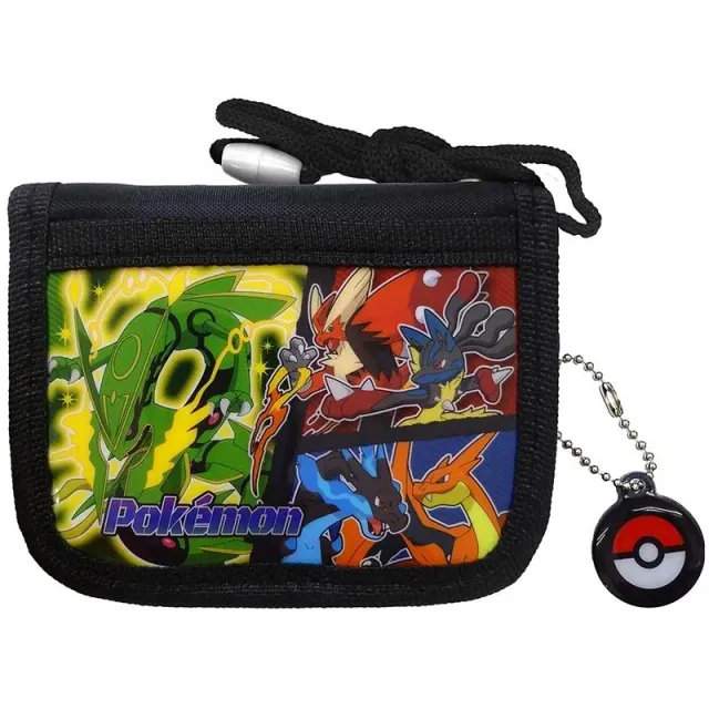 Pokémon Round Wallet w/Strap lommebok svart 11,5 x 9 cm