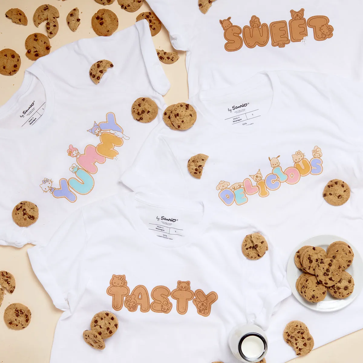 Hello Kitty and Friends Sweet Biscuit T-skjorte bomull