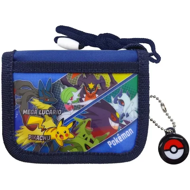 Neo Tokyo Pokemon Round Wallet w/Strap lommebok marineblå 11,5 × 9 cm polyester