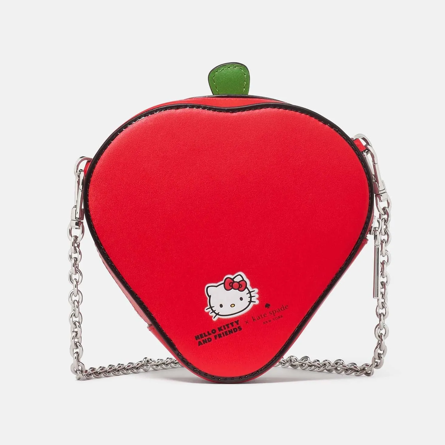 Hello Kitty x Kate Spade 3D Strawberry miniveske i skinn