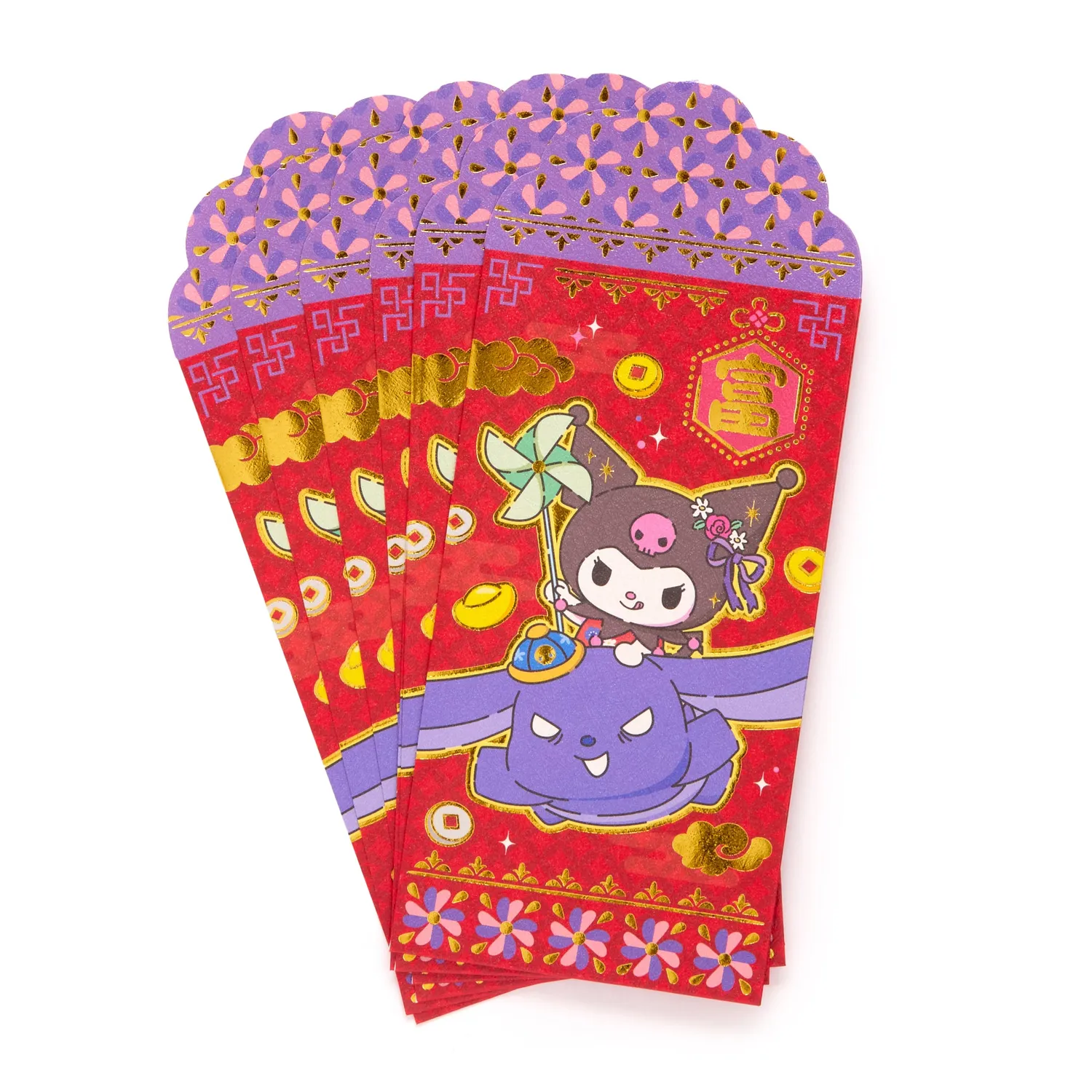 Hello Kitty Kuromi vertikale konvolutter 8 stk røde
