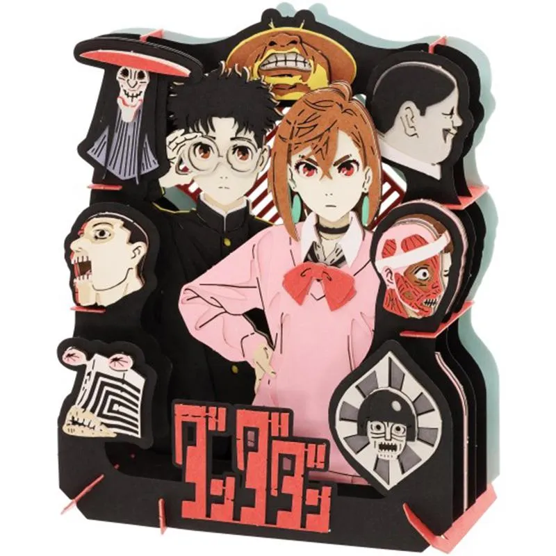 Ensky Dandadan Paper Theater Main Characters papirmodell 100 × 80 mm