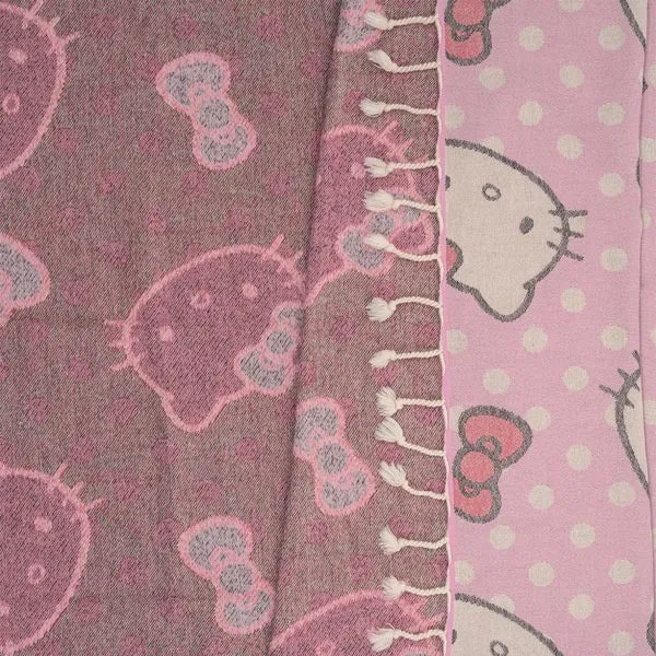 Hello Kitty x Sand Cloud Dots strandhåndkle rosa økologisk bomull