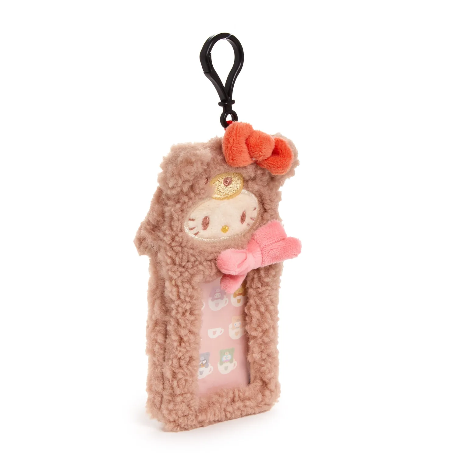 Hello Kitty Latte Bears ID-kortholder med klype, beige sherpa
