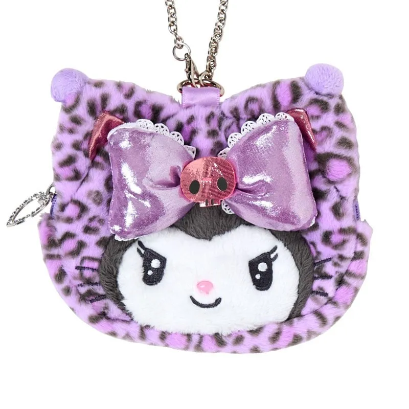 Hello Kitty Leopard Cat Series Kuromi Plush Mini Pouch pung