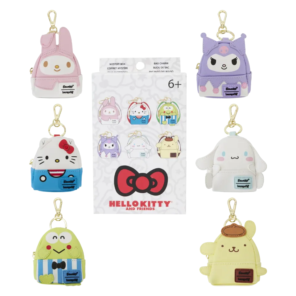 Hello Kitty and Friends Loungefly Classic miniryggsekk-nøkkelring blindboks