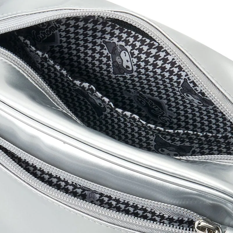 Hello Kitty Silver Houndstooth Kuromi crossbody-veske sølv