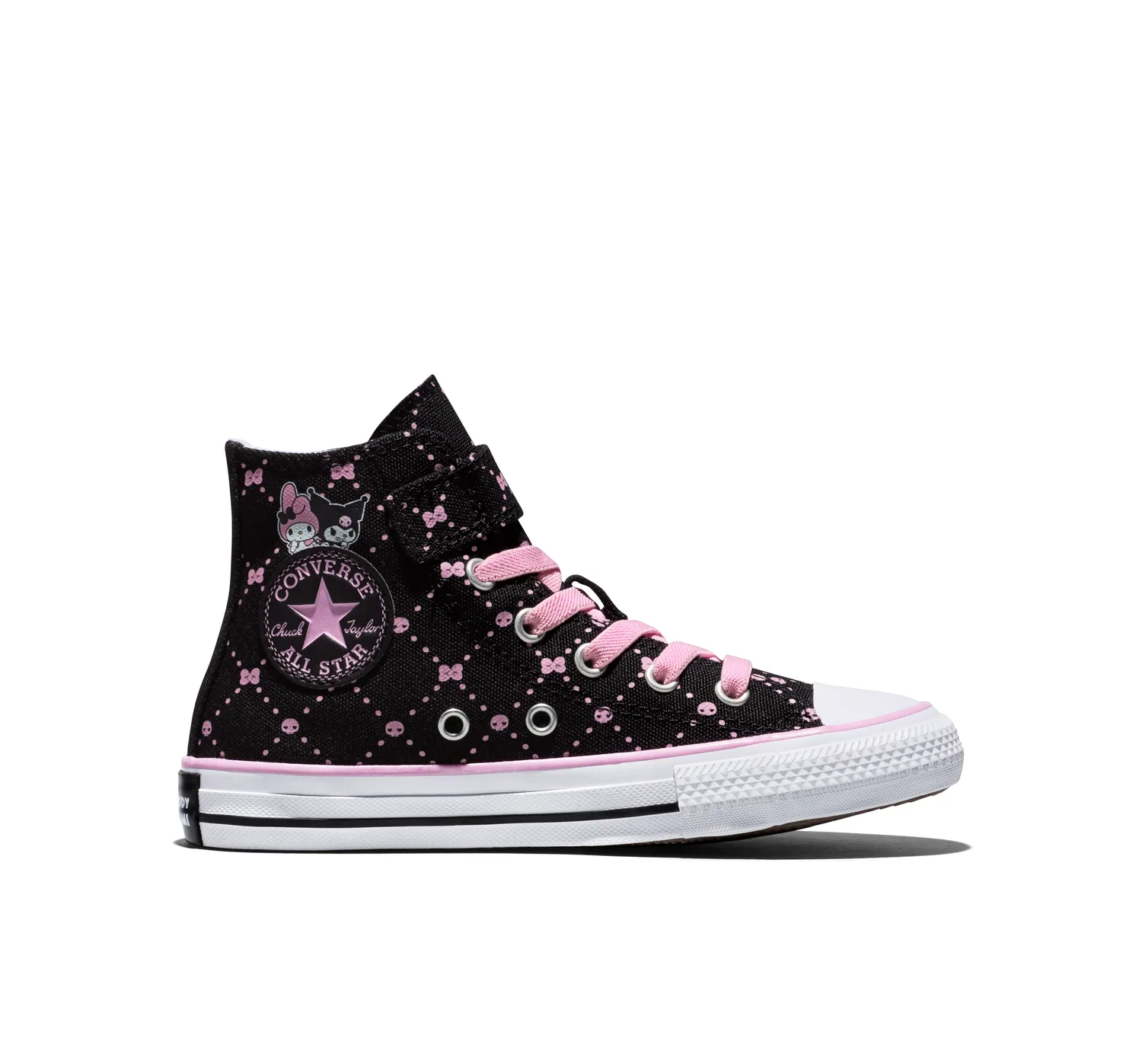 Converse x My Melody & Kuromi Chuck Taylor All Star Easy-On barnesko svart rosa brun str. 11–3