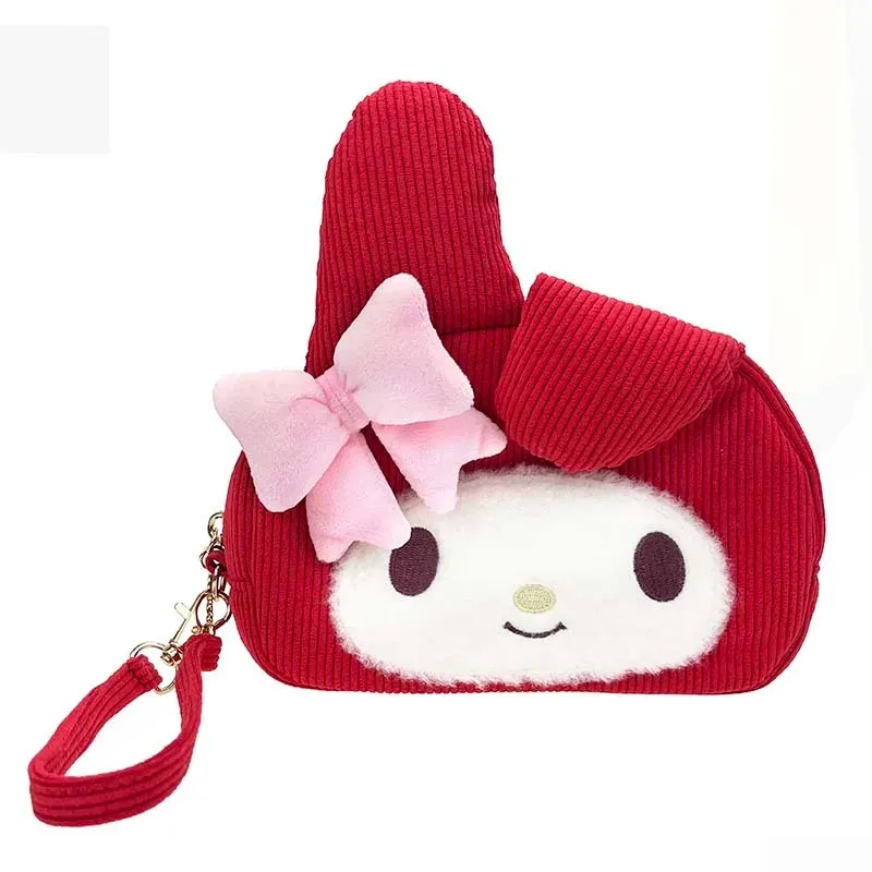 Hello Kitty My Melody 2-Way Wristlet håndleddsveske – rosa og rød