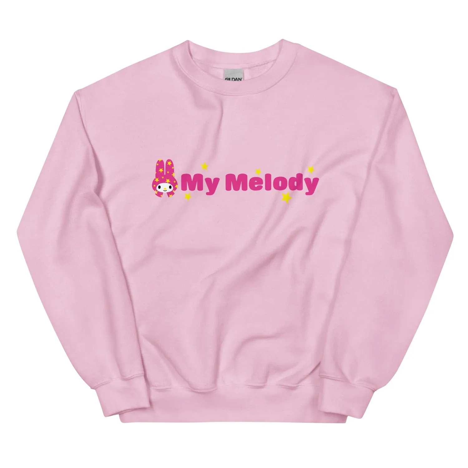 Hello Kitty My Melody Starstruck Logo Classic Crewneck genser svart