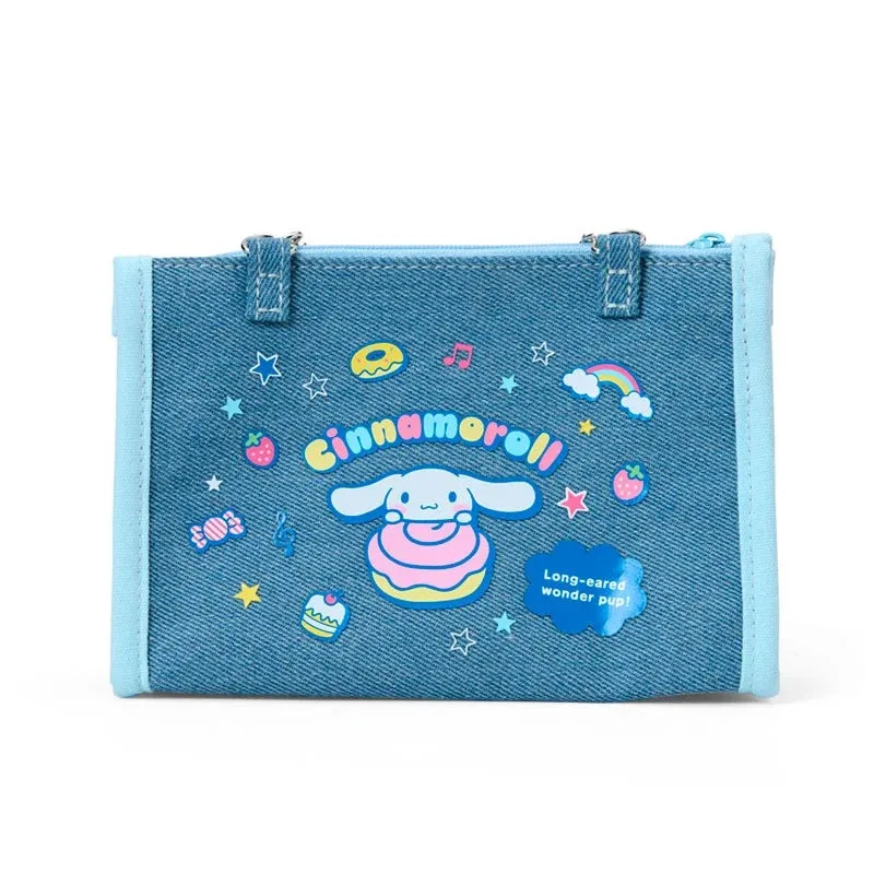 Hello Kitty Heisei Heart Series Cinnamoroll Mini Zipper Denim Pouch denimveske