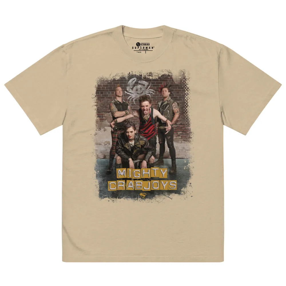Batman Superman (2025 Movie) Mighty Crabjoys oversized T-skjorte Faded Black