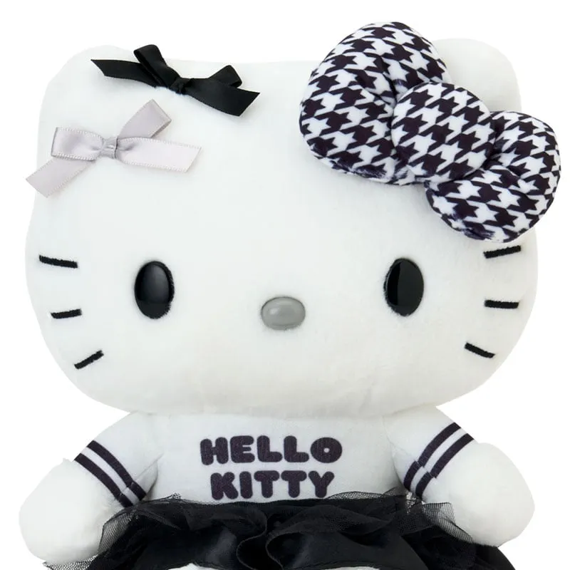 Hello Kitty Silver Houndstooth Series 8"-bamse sølv