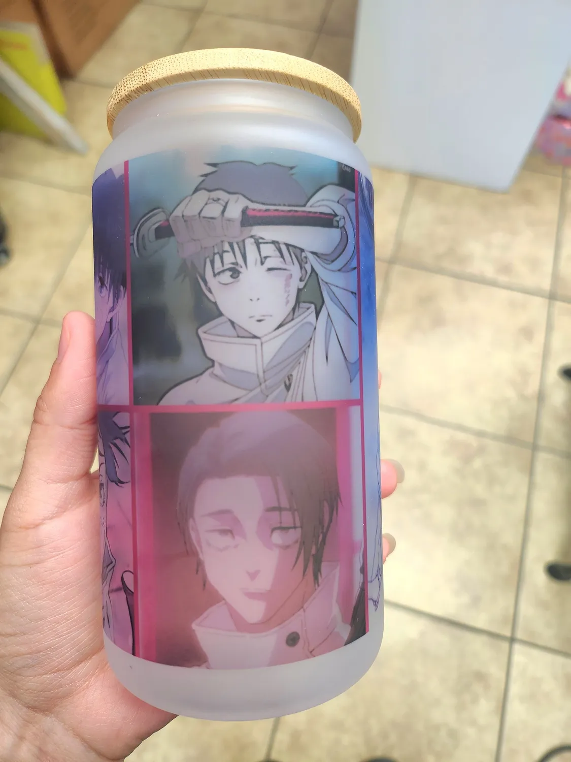 Anitaku Sorcerer High School tumbler 16 oz glasskrukke