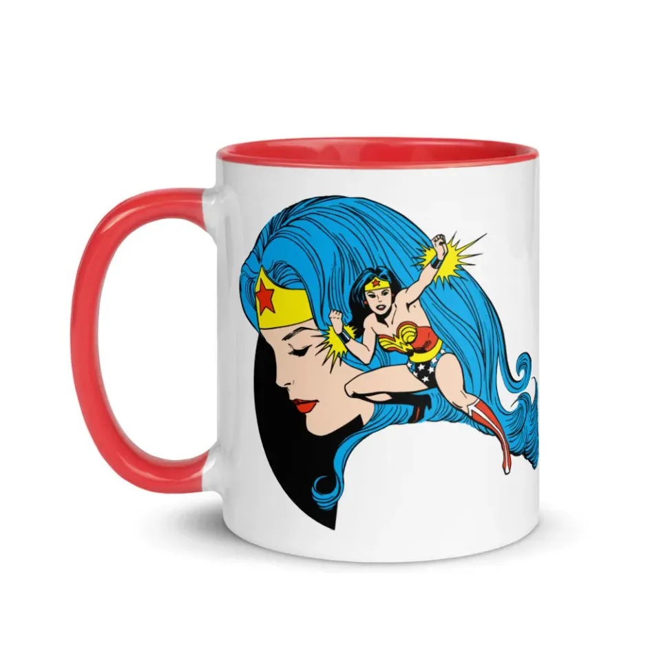 Batman WONDER WOMAN Amazonian Two-tone Mug krus 11 oz rød